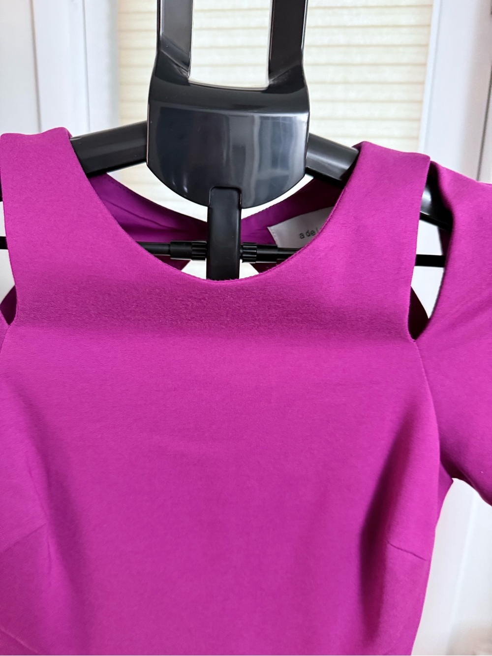 Adelyn Rae Fuchsia Cutout-Shoulder Bodycon Mini Dress size small - Picture 4 of 16